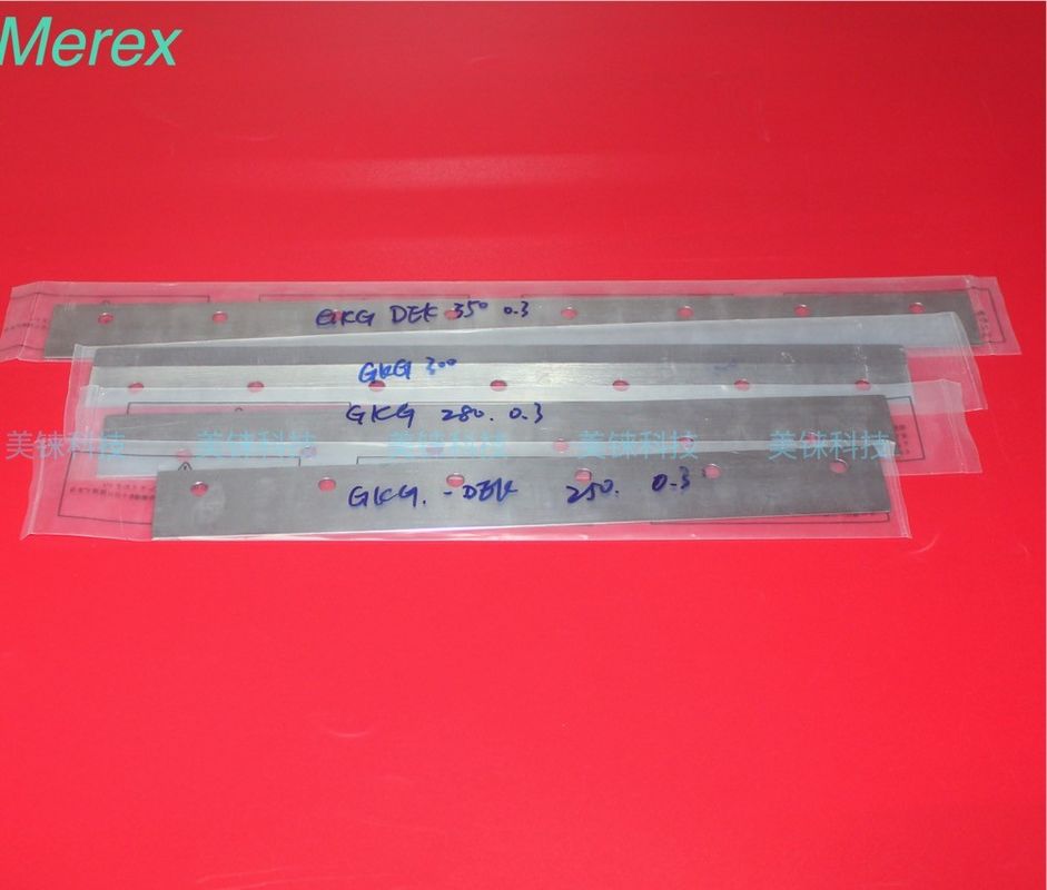 Ανταλλακτικά 0.3mmx350 300 280 250mm μηχανών εκτύπωσης λεπίδων GKG ελαστικών μάκτρων Smt Dek